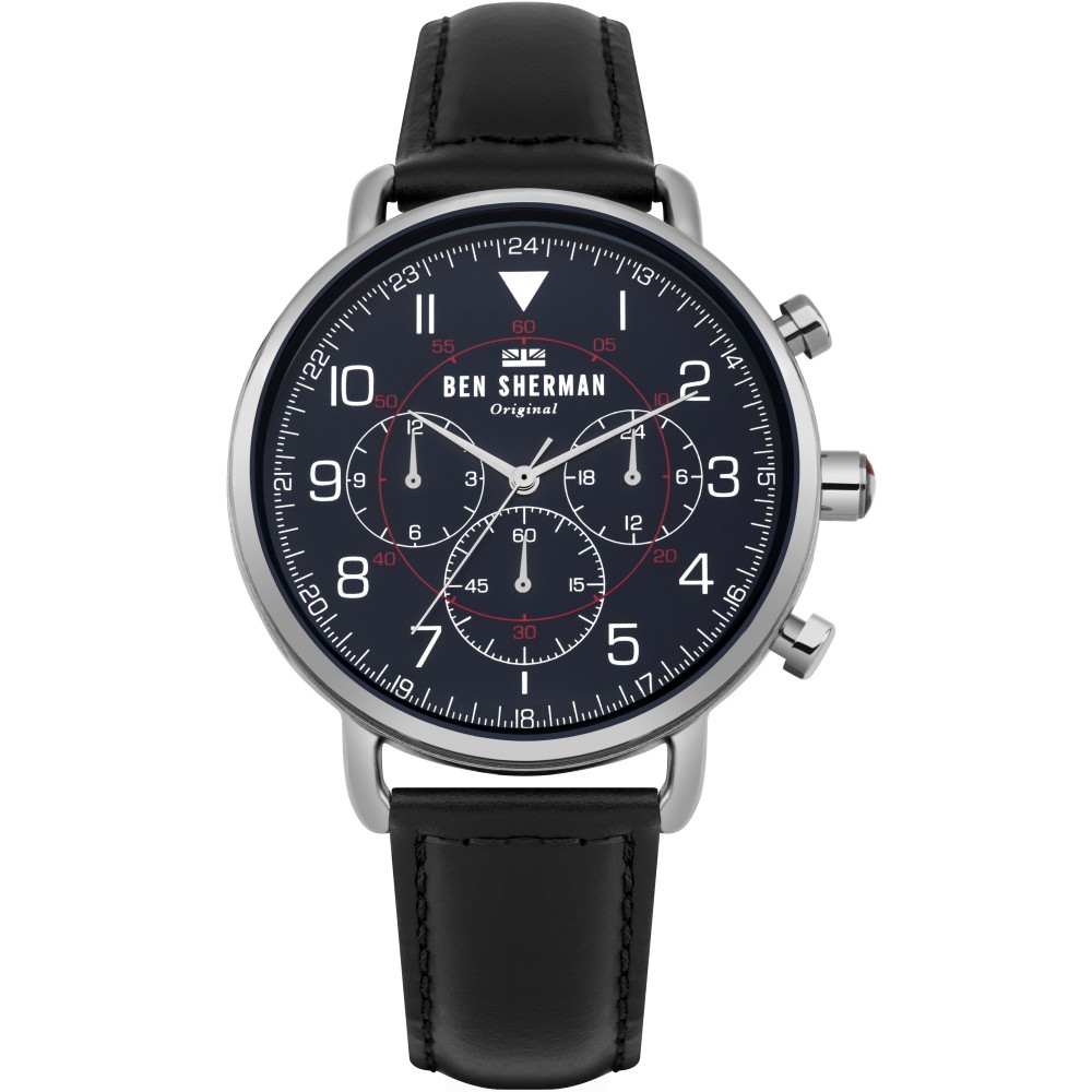 MENS BEN SHERMAN PORTOBELLO MILITARY CHRONOGRAPH WATCH WB068UB