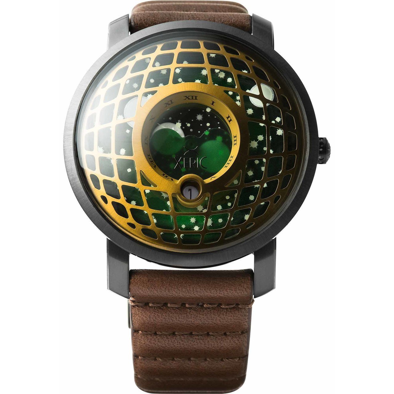 Xeric Trappist-1 Moonphase Brass Green