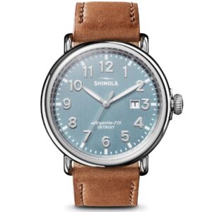 Shinola The Runwell 47mm Light Blue Brown